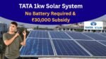 tata 1kw solar system without battery