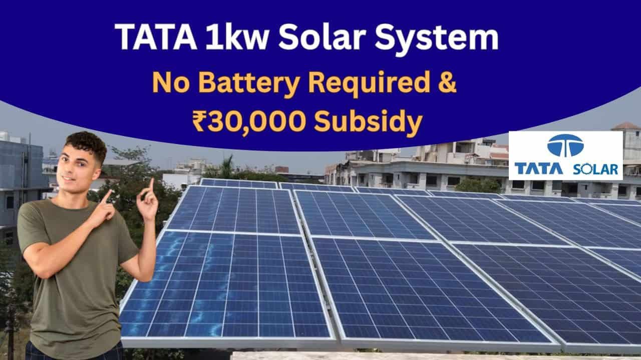 tata 1kw solar system without battery
